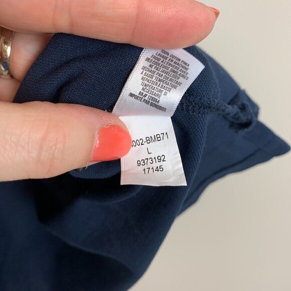 Bonobos Navy Blue Pima Cotton Polo Shirt Size Large - Picture 4 of 5